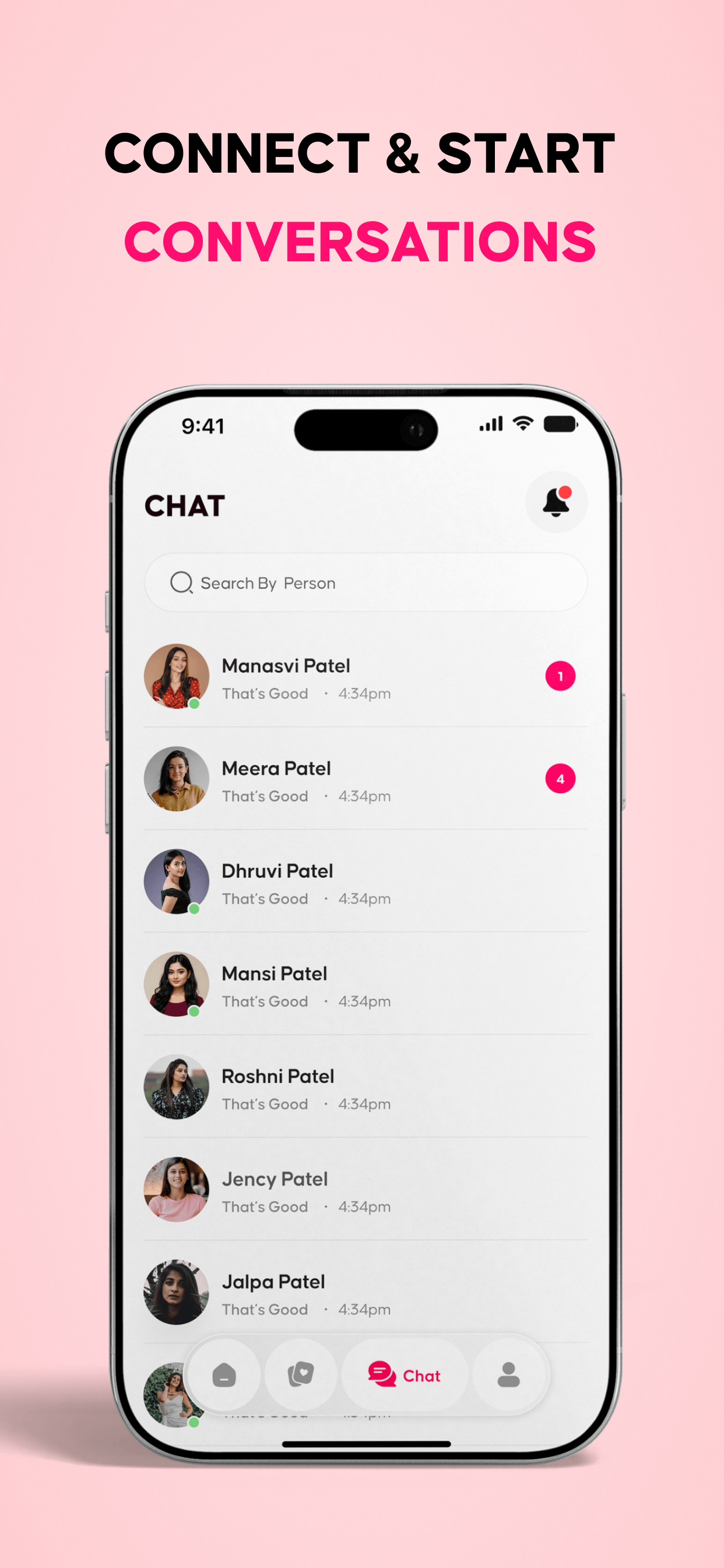 Connect and start conversations